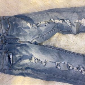 Distressed jeans